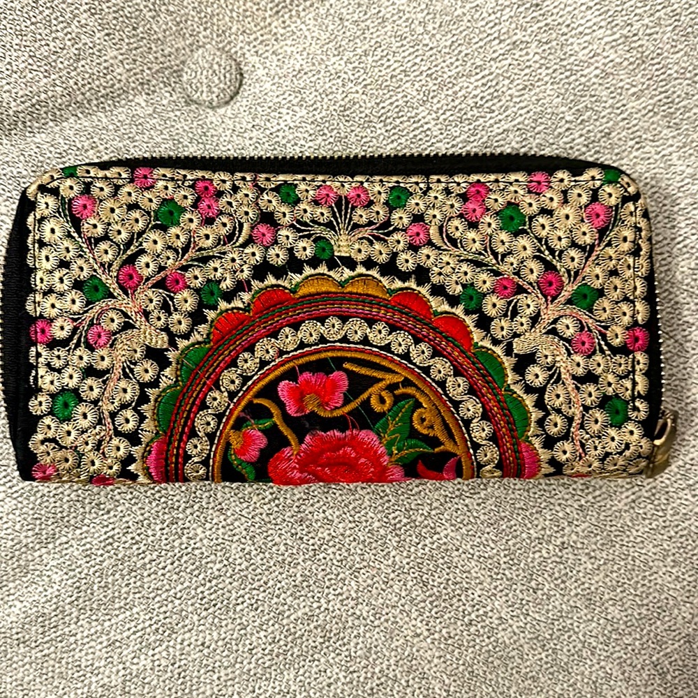 Embroidered wallet from Mexico